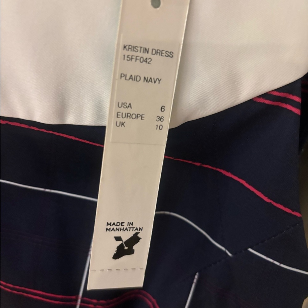 Fairway Fox Ladies Golf dress Plaid Navy Dress